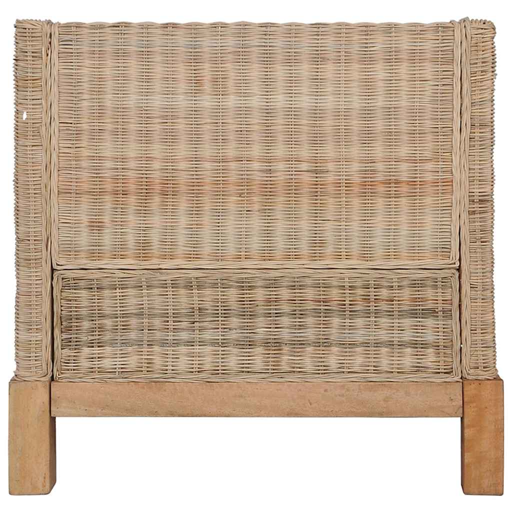 2 részes természetes rattan kanapészett párnákkal