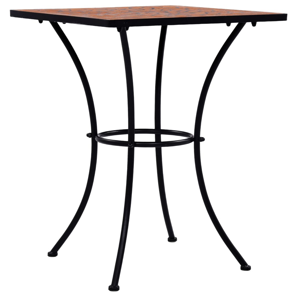terrakotta mozaikos bisztróasztal 60 cm