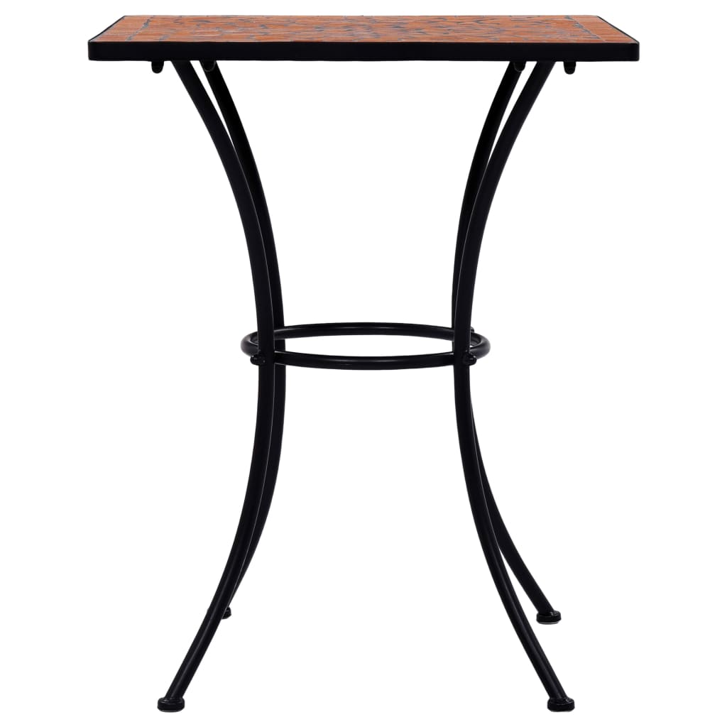 terrakotta mozaikos bisztróasztal 60 cm