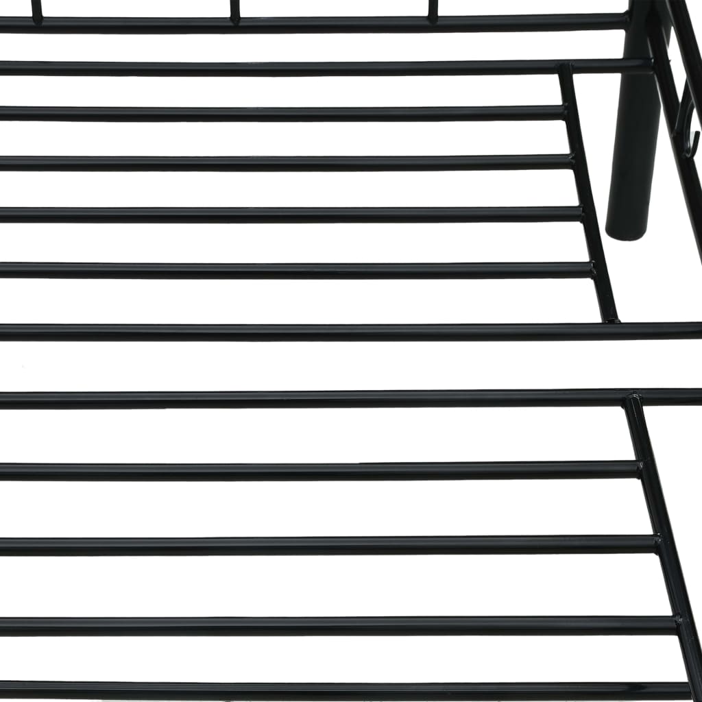 fekete fém kanapéágy-keret 90 x 200 cm
