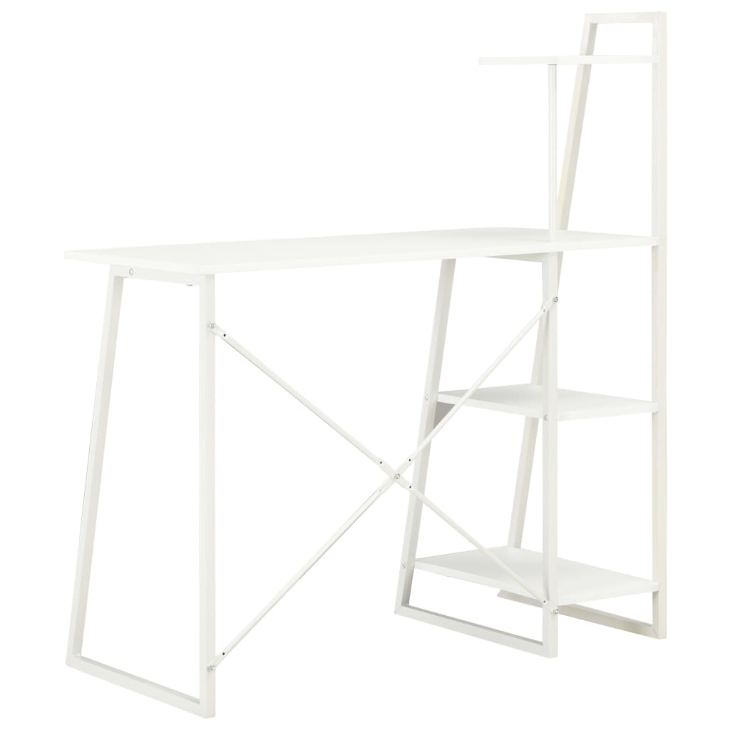 fehér íróasztal polcrendszerrel 102 x 50 x 117 cm