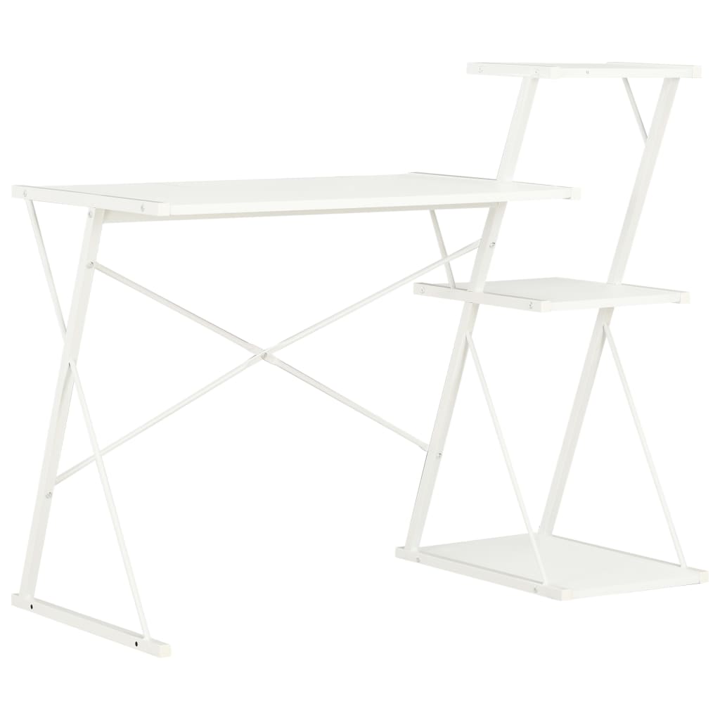 fehér íróasztal polccal 116 x 50 x 93 cm
