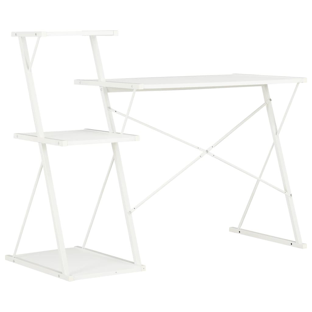 fehér íróasztal polccal 116 x 50 x 93 cm
