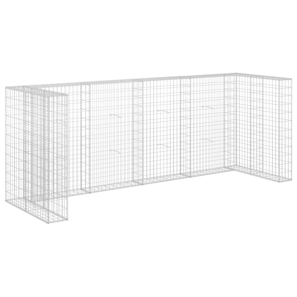 horganyzott acél gabionfal szemeteskukákhoz 320 x 100 x 120 cm