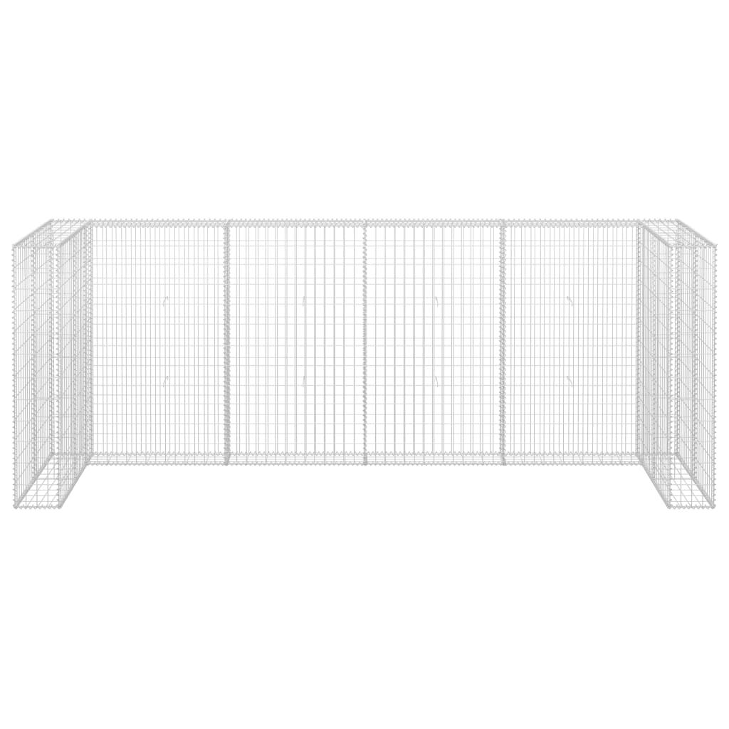 horganyzott acél gabionfal szemeteskukákhoz 320 x 100 x 120 cm