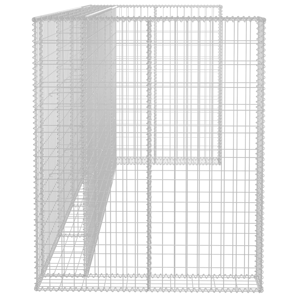 horganyzott acél gabionfal szemeteskukákhoz 320 x 100 x 120 cm