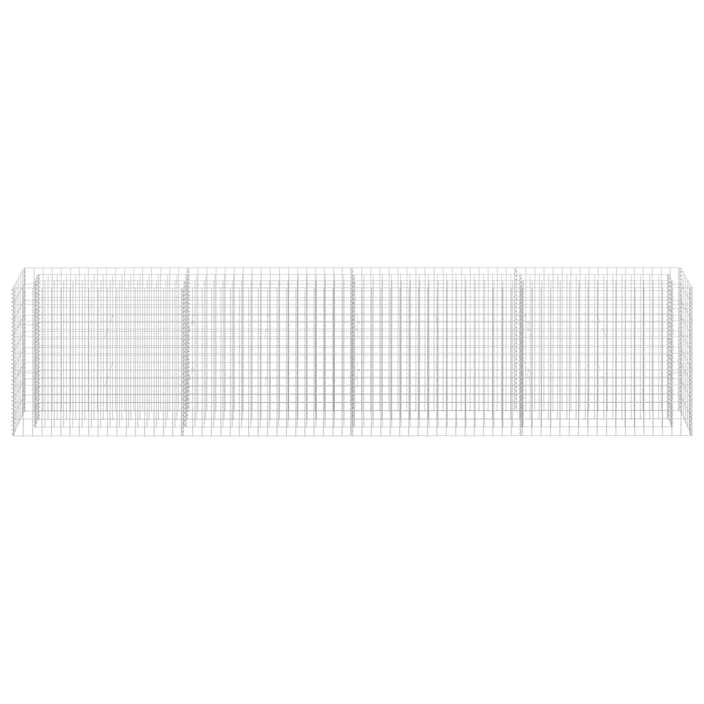 horganyzott acél gabion magaságyás 360 x 30 x 90 cm