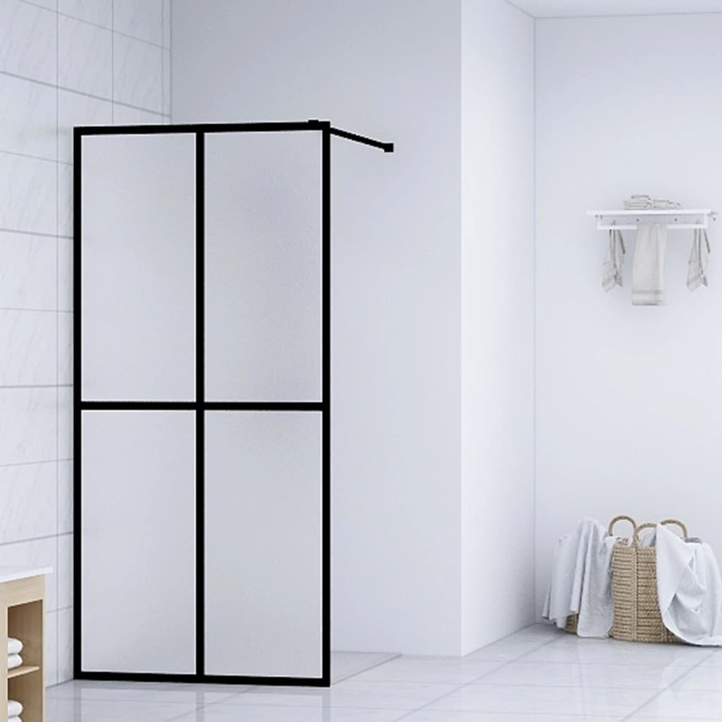 homályosított edzett üveg zuhanyfal 90 x 195 cm