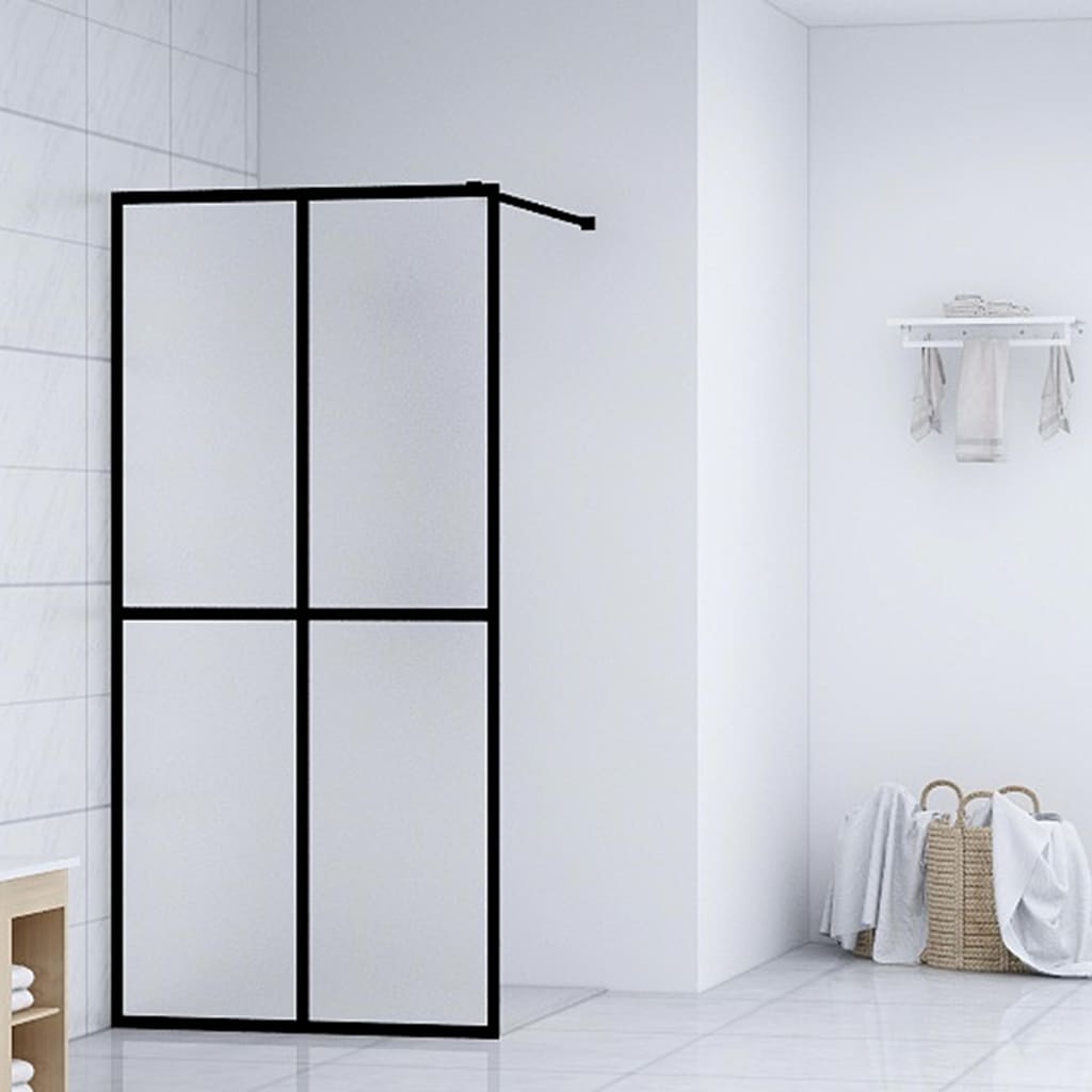 homályosított edzett üveg zuhanyfal 100 x 195 cm
