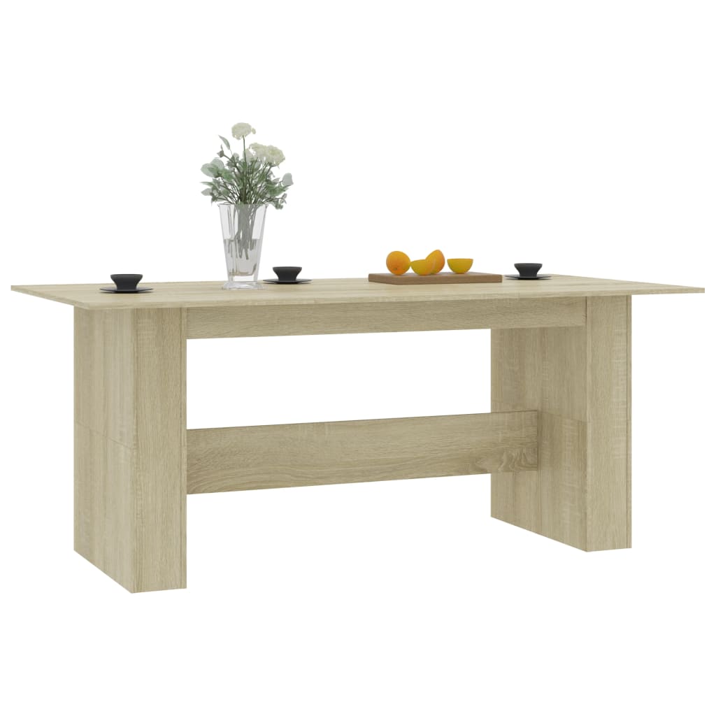 sonoma tölgy színű szerelt fa étkezőasztal 180 x 90 x 76 cm