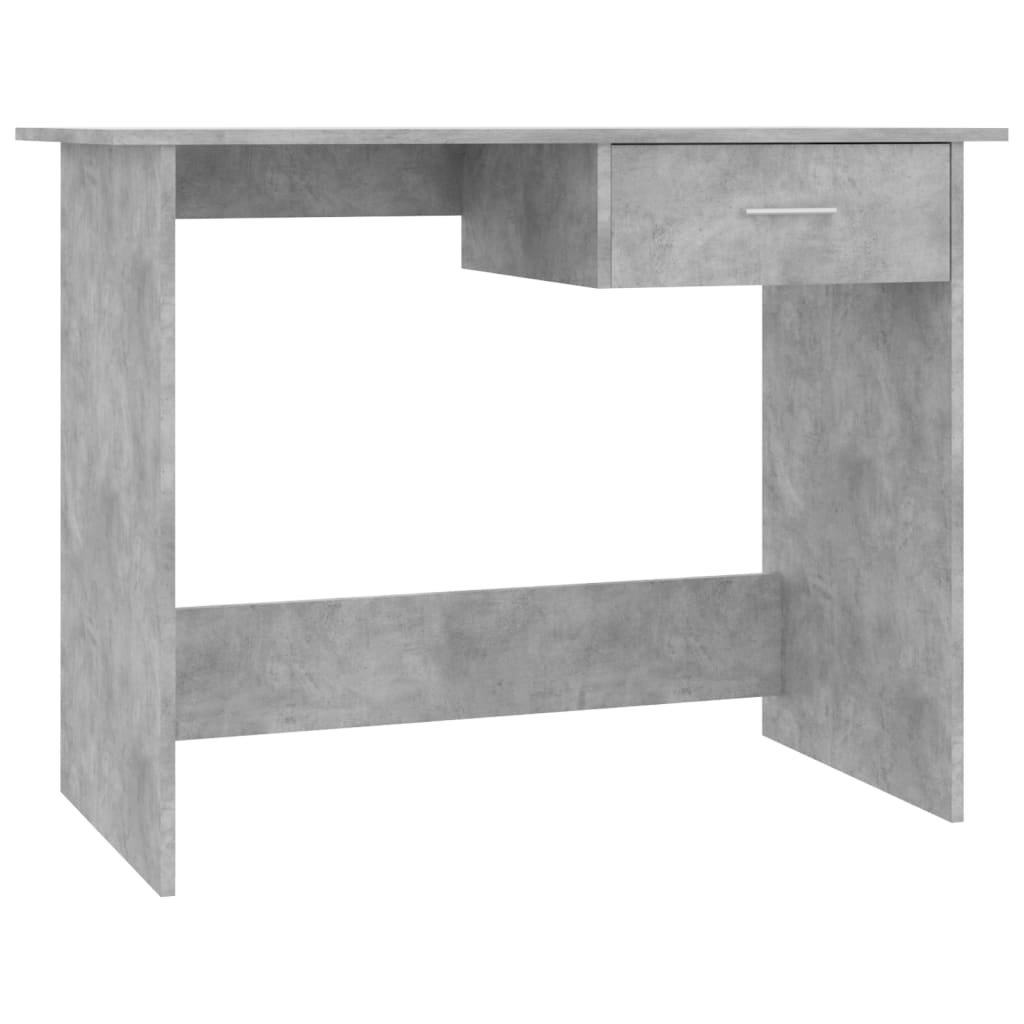 betonszürke szerelt fa íróasztal 100 x 50 x 76 cm