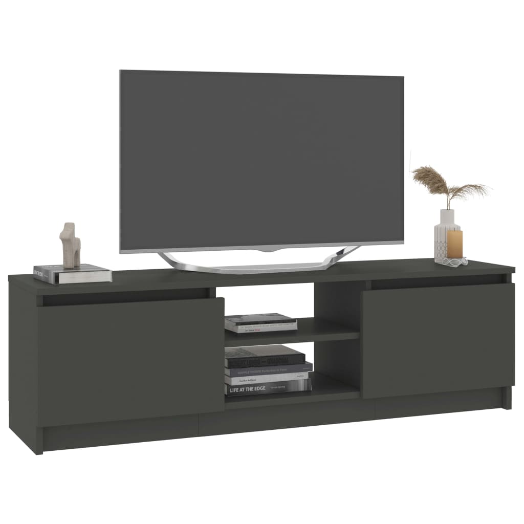 szürke szerelt fa TV-szekrény 120 x 30 x 35,5 cm