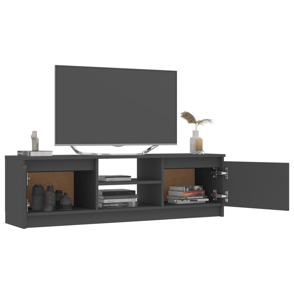 szürke szerelt fa TV-szekrény 120 x 30 x 35,5 cm