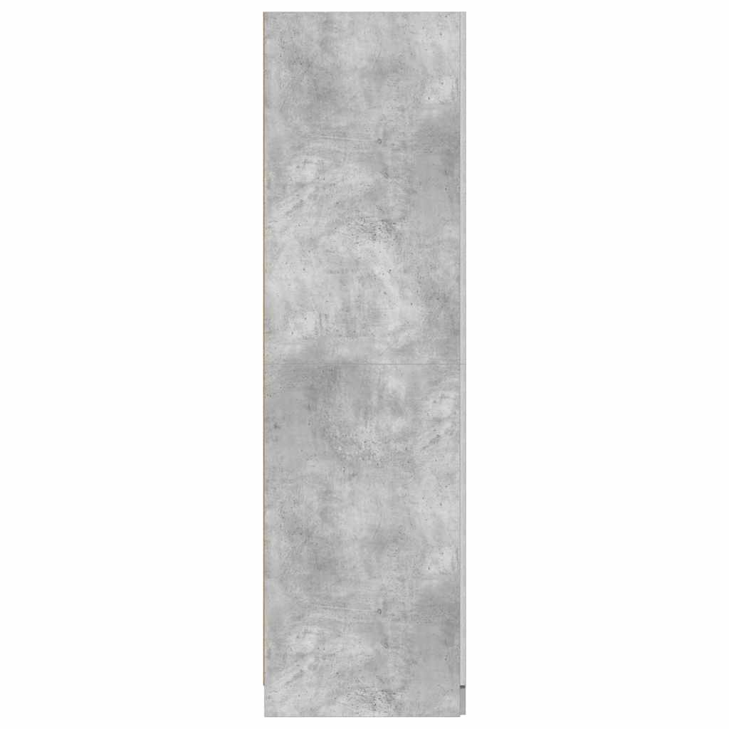 betonszürke szerelt fa ruhásszekrény 80 x 52 x 180 cm