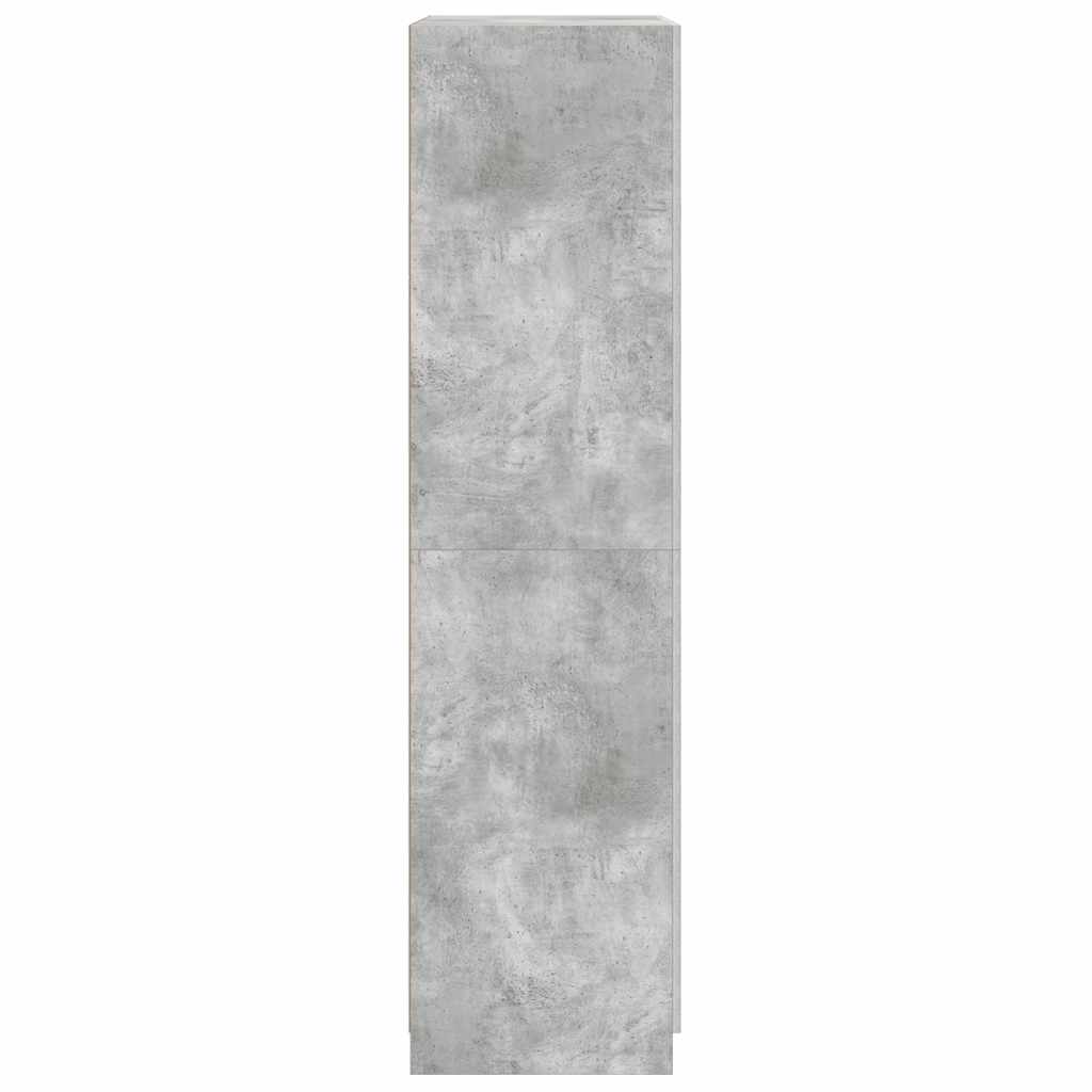betonszürke szerelt fa ruhásszekrény 90 x 52 x 200 cm