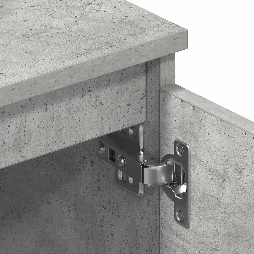 betonszürke szerelt fa TV-szekrény 140 x 40 x 35,5 cm