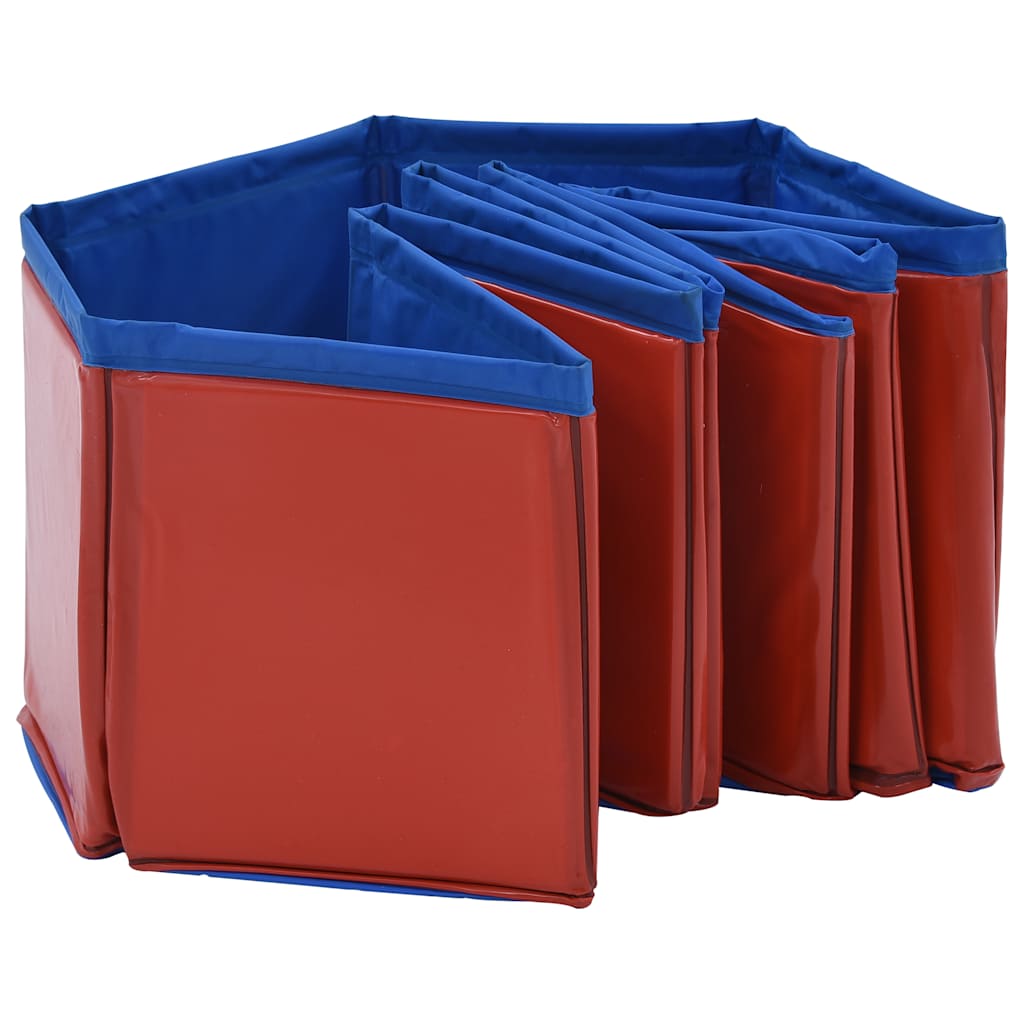 összehajtható piros PVC kutyamedence 80 x 20 cm