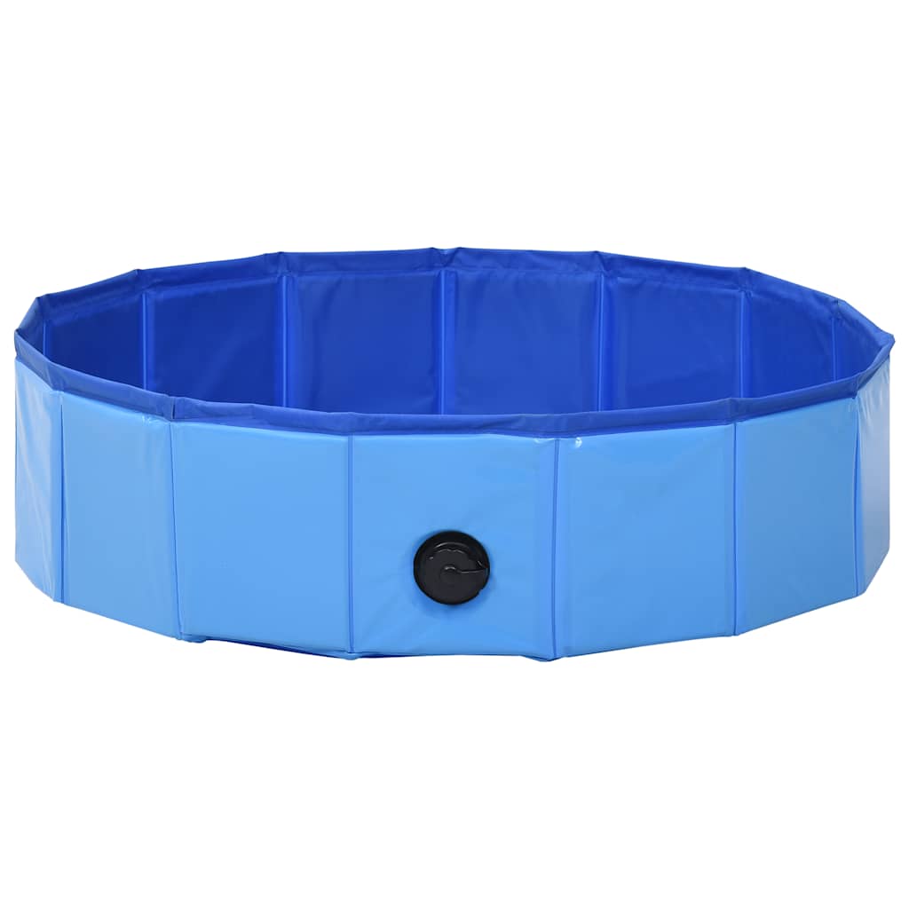 összehajtható kék PVC kutyamedence 80 x 20 cm