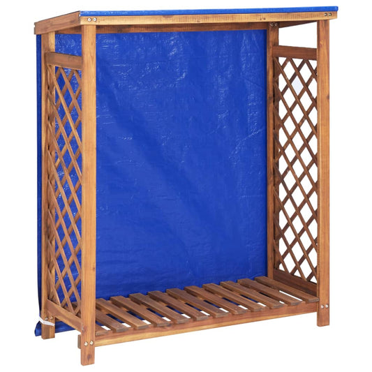 tömör akácfa tűzifatároló 105 x 38 x 115 cm