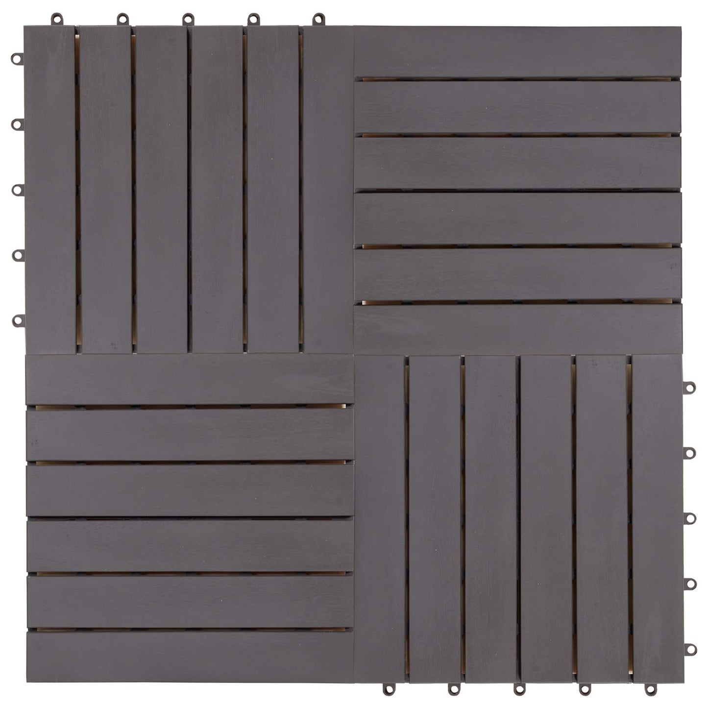 Faszegély járólap 10 pcs Szürke 30 x 30 cm Akácfa
