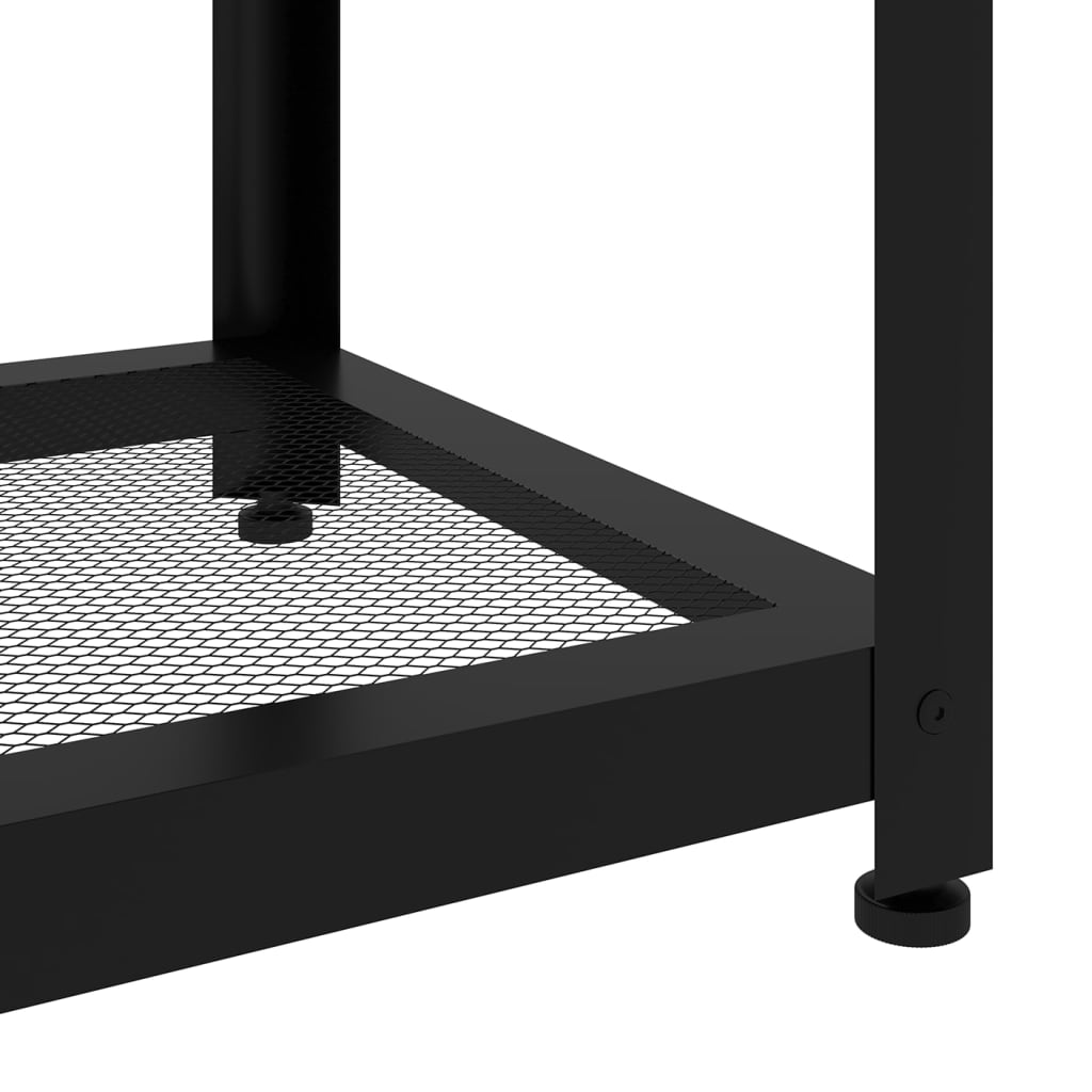 szürke és fekete MDF és vas dohányzóasztal 90x45x45 cm