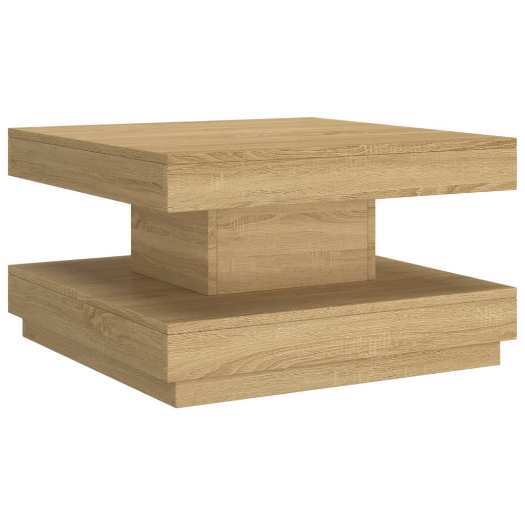 világosbarna MDF dohányzóasztal 60 x 60 x 35 cm