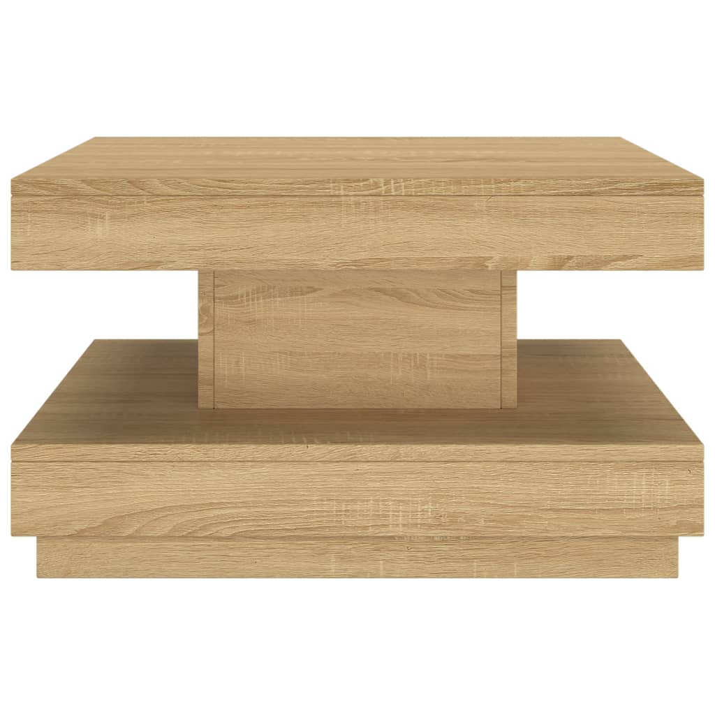világosbarna MDF dohányzóasztal 60 x 60 x 35 cm