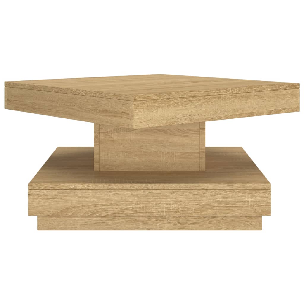 világosbarna MDF dohányzóasztal 60 x 60 x 35 cm