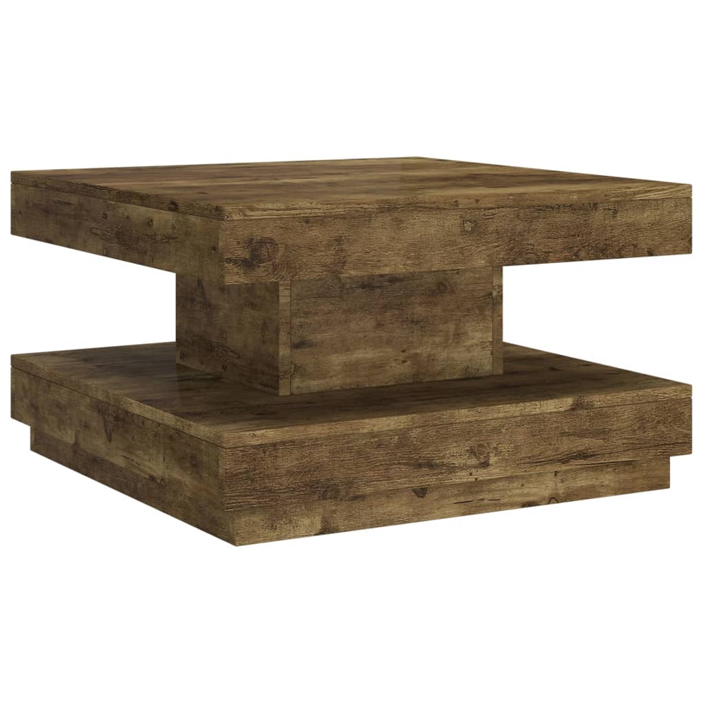 sötétbarna MDF dohányzóasztal 60 x 60 x 35 cm