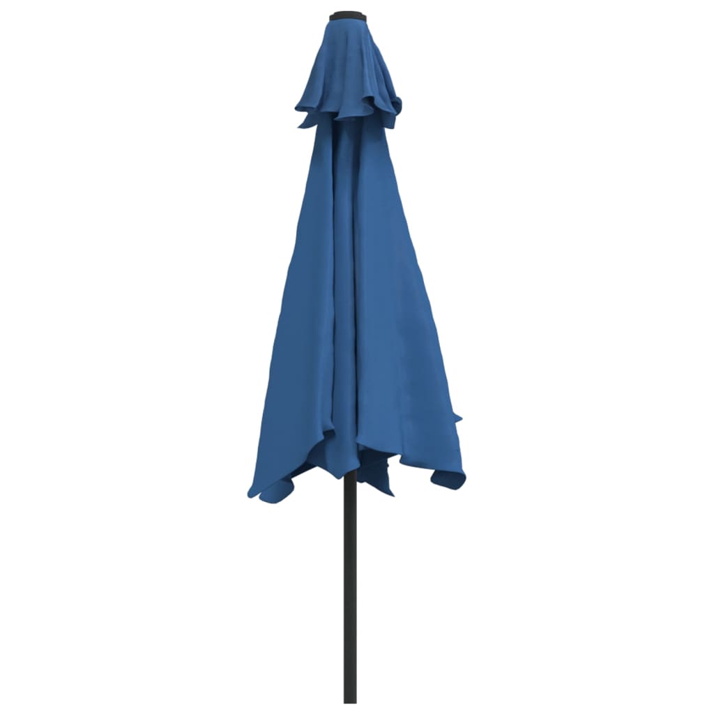 azúrkék kültéri napernyő fémrúddal 300 cm