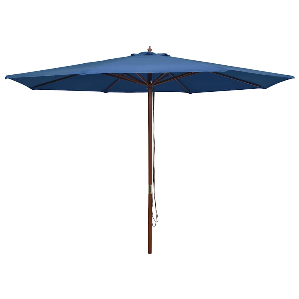 kék kültéri napernyő farúddal 350 cm
