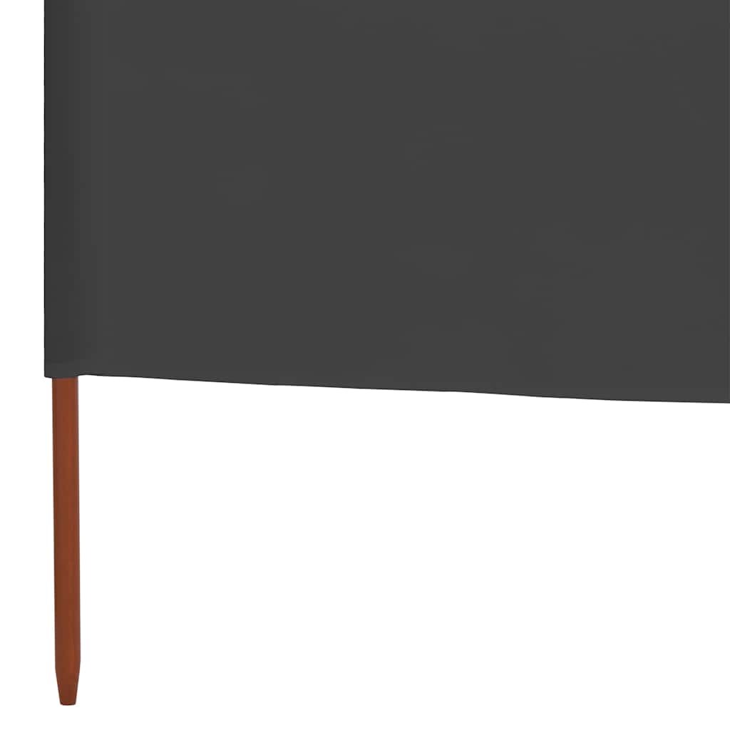 antracitszürke szövet 9-paneles szélfogó 1200 x 120 cm