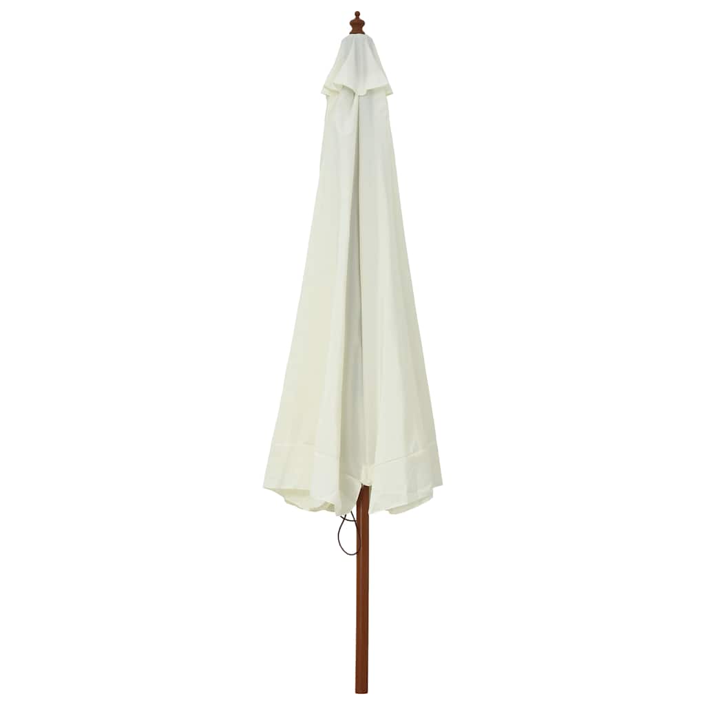 homokfehér kültéri napernyő farúddal 330 cm