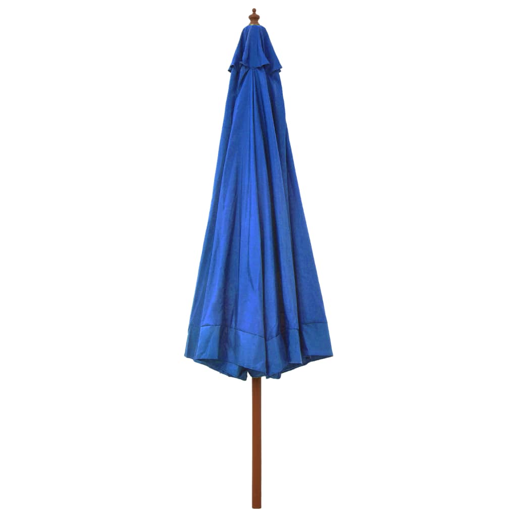 azúrkék kültéri napernyő farúddal 330 cm