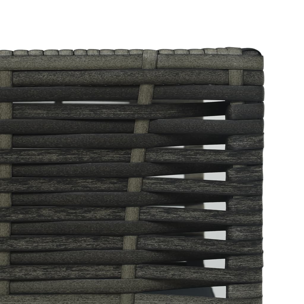 3-részes szürke polyrattan bisztrószett párnákkal