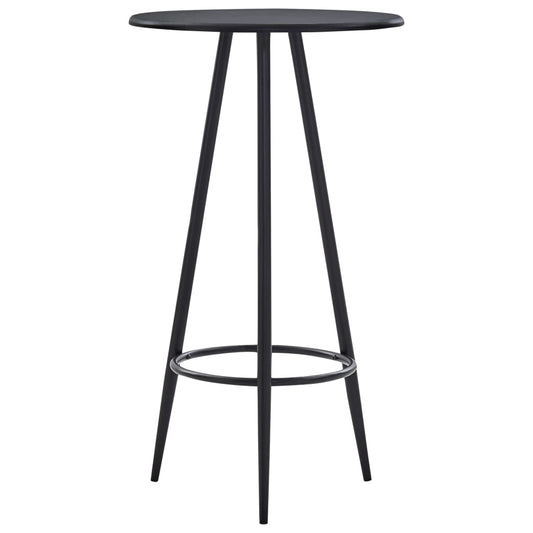 fekete MDF bárasztal 60 x 107,5 cm