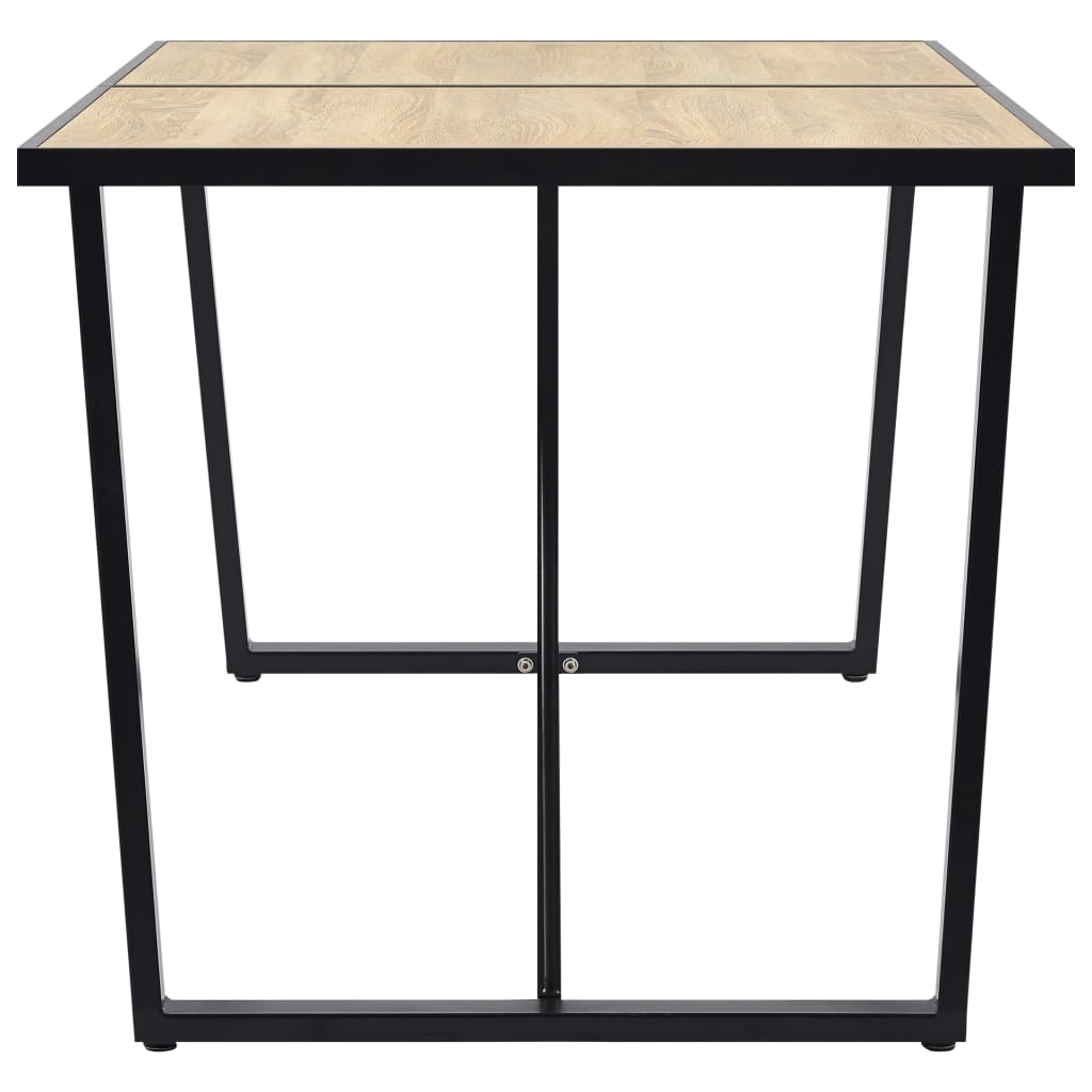 tölgyszínű MDF étkezőasztal 160 x 80 x 75 cm