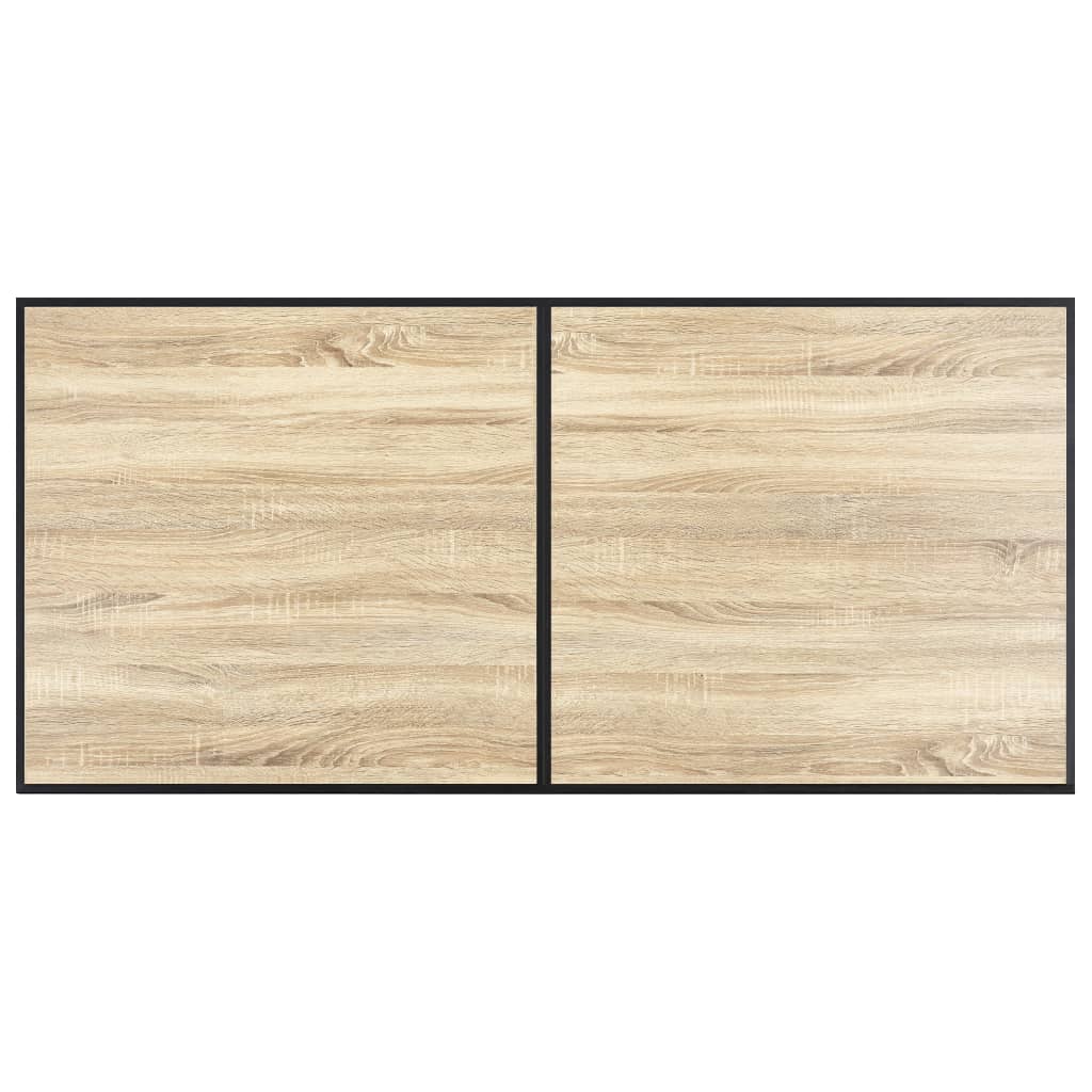 tölgyszínű MDF étkezőasztal 160 x 80 x 75 cm