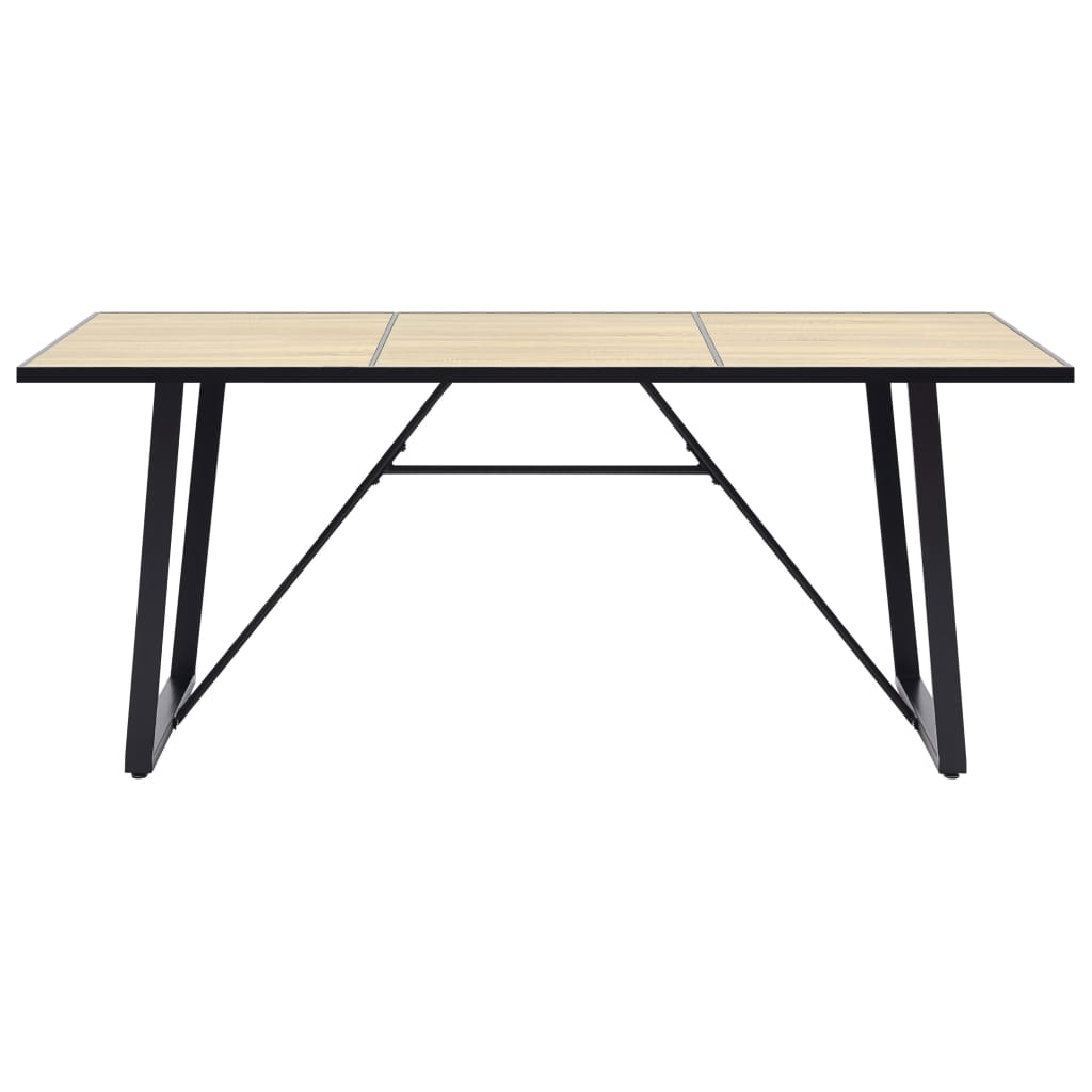 tölgyszínű MDF étkezőasztal 200 x 100 x 75 cm