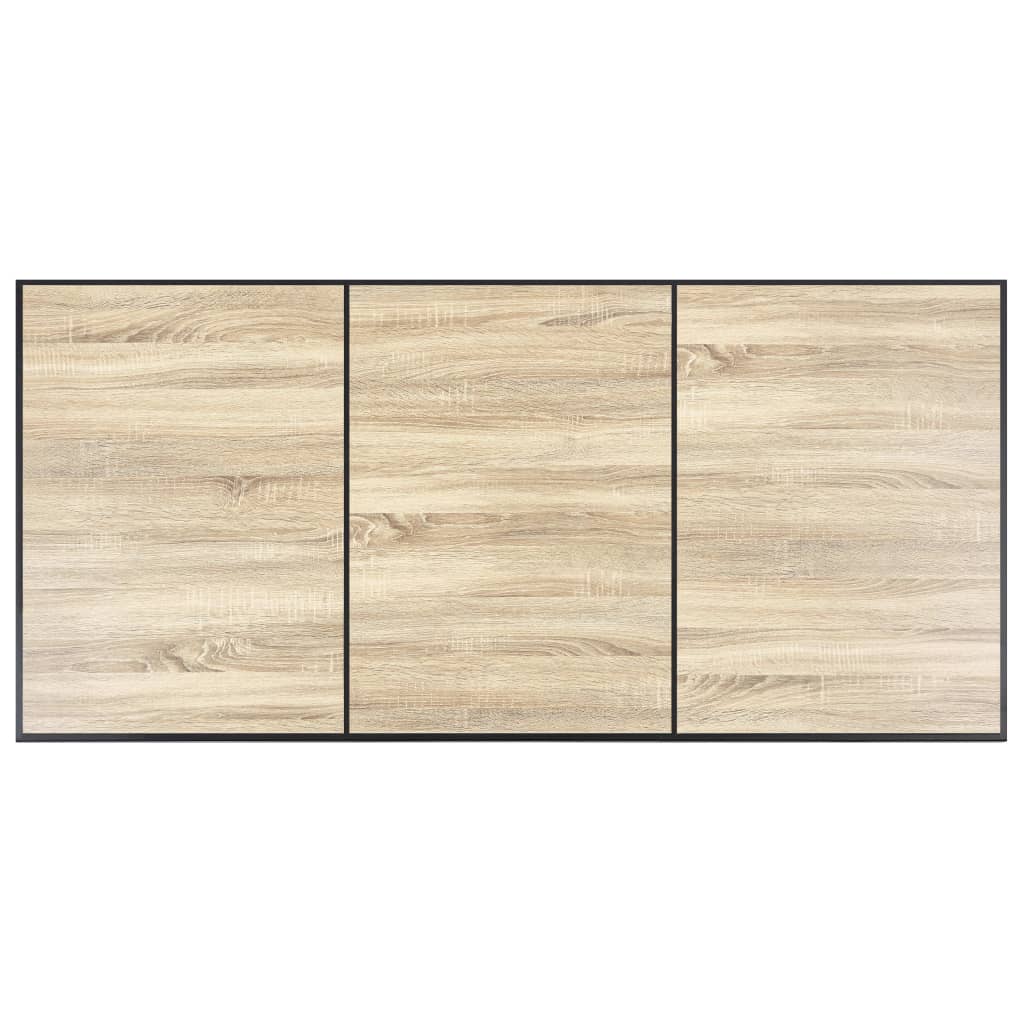 tölgyszínű MDF étkezőasztal 200 x 100 x 75 cm