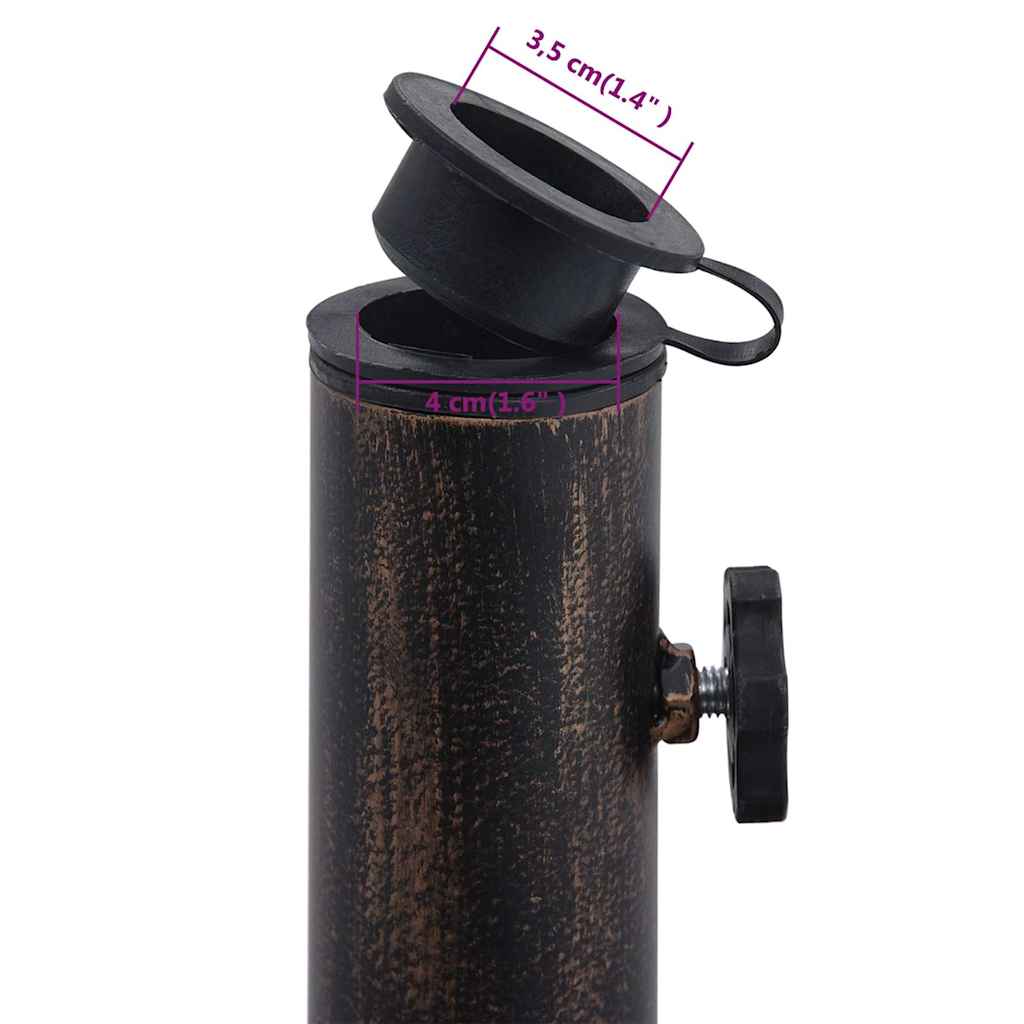 bronzszínű öntöttvas napernyőtalp 12 kg 48 cm