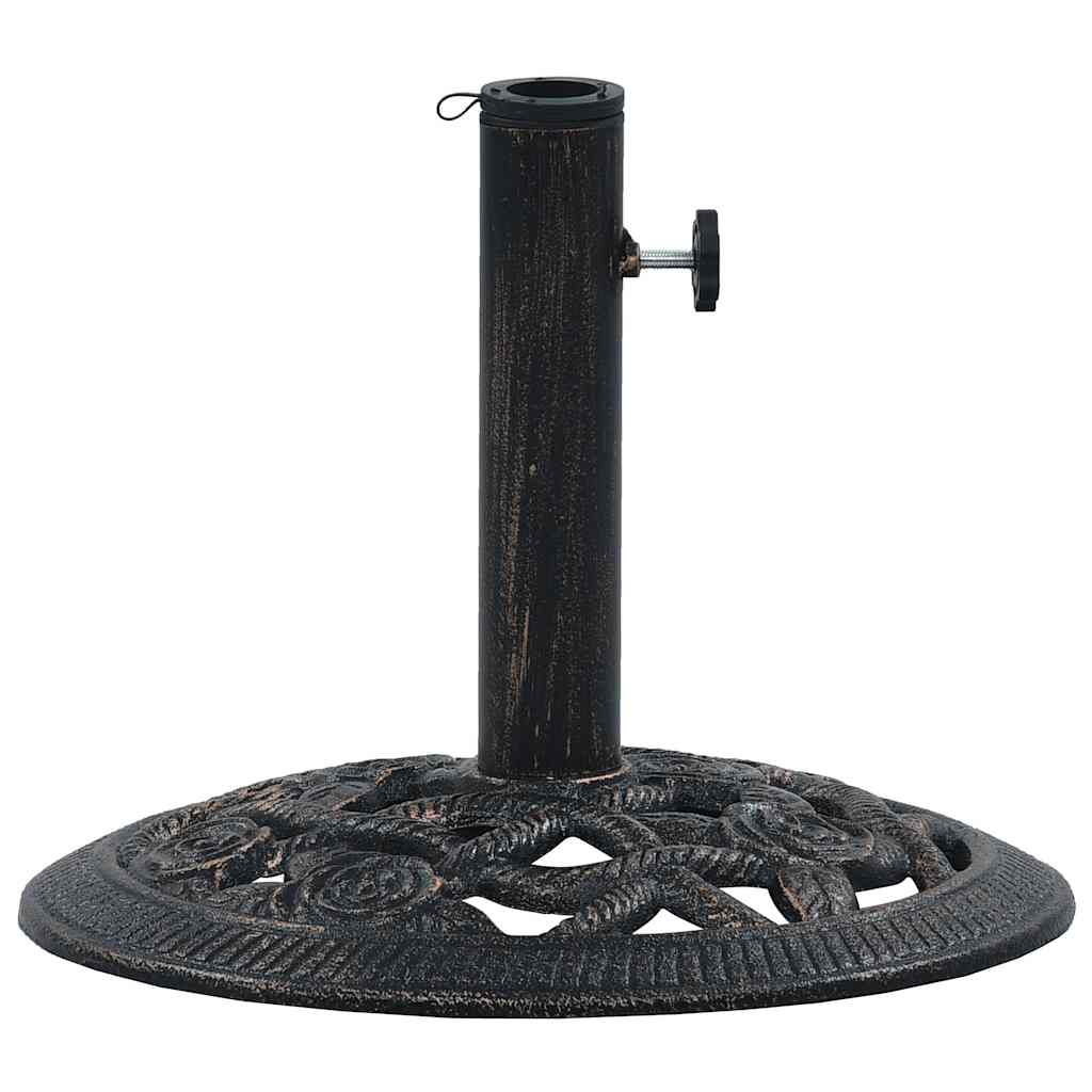 fekete és bronzszínű öntöttvas napernyőtalp 9 kg 40 cm