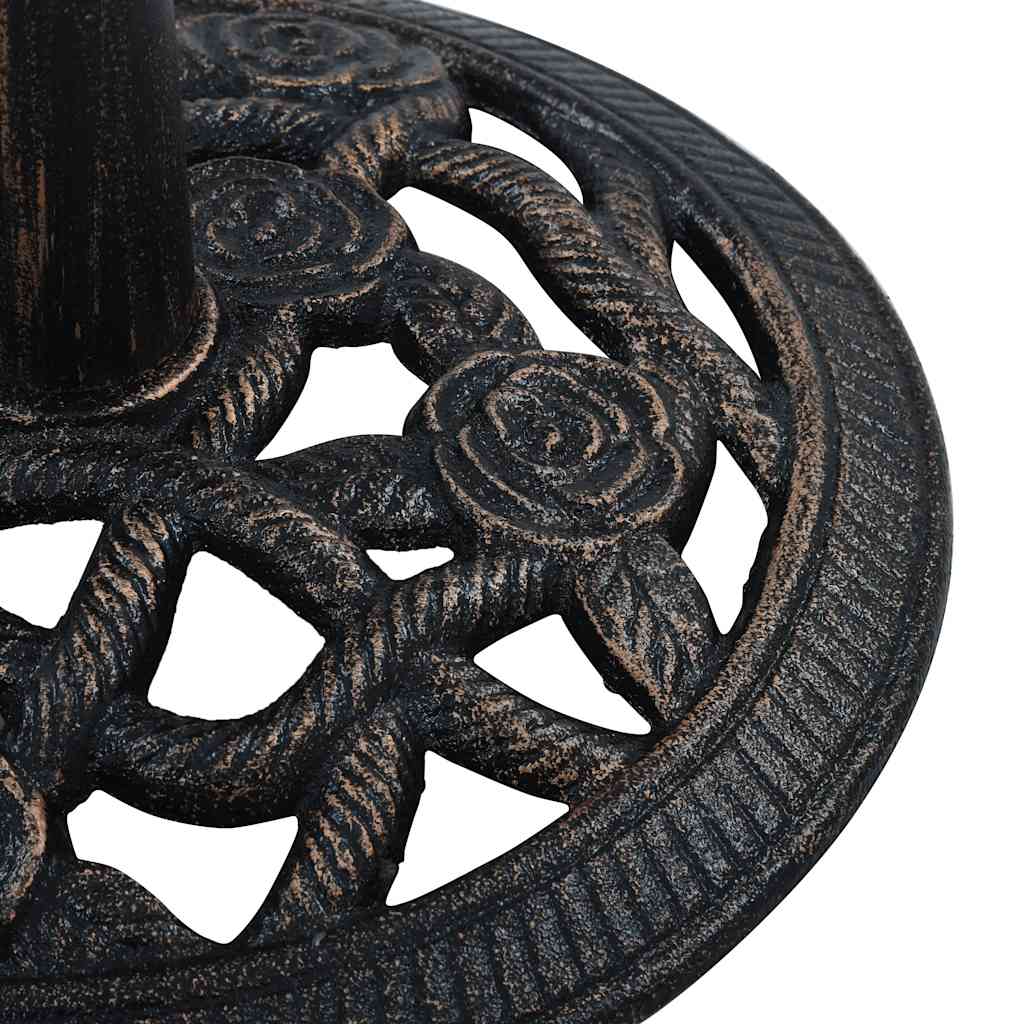 fekete és bronzszínű öntöttvas napernyőtalp 9 kg 40 cm