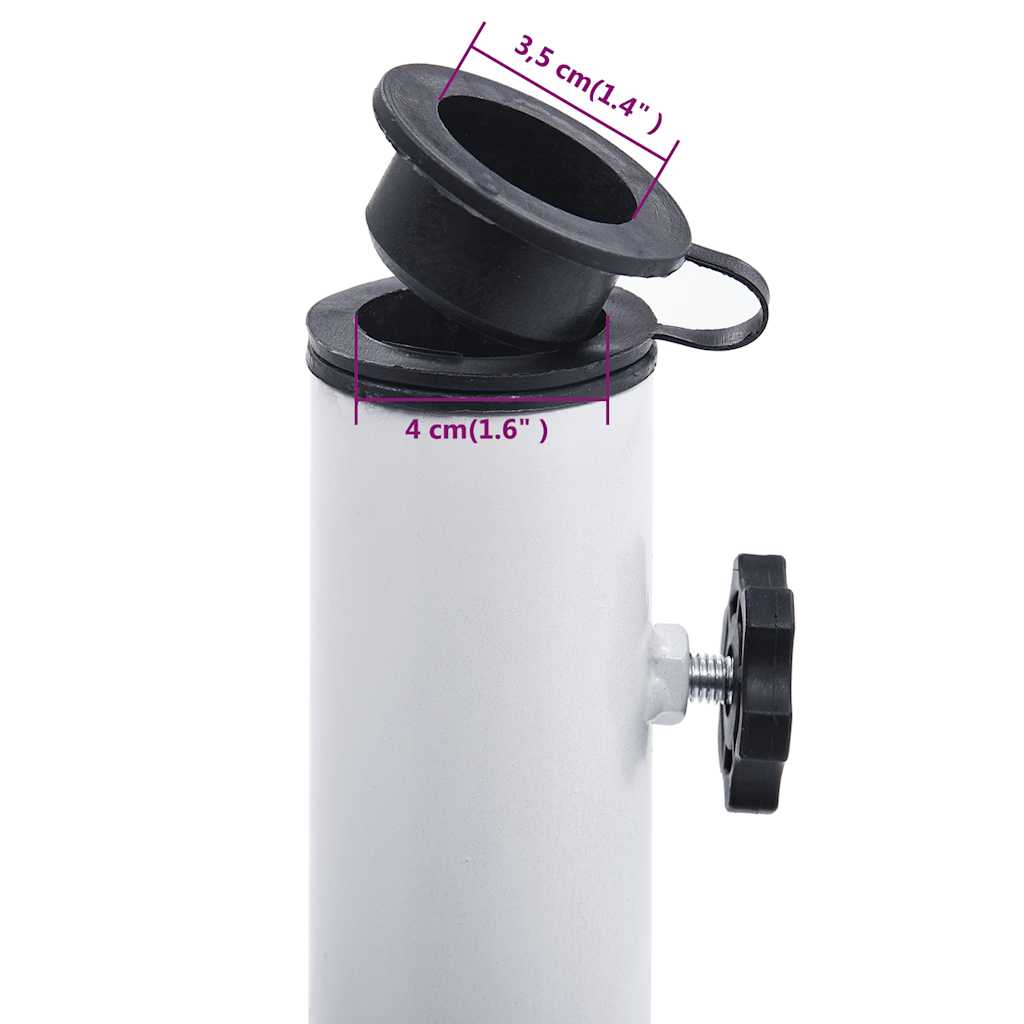 fehér öntöttvas napernyőtalp 12 kg 49 cm