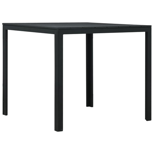 fekete fautánzatú HDPE dohányzóasztal 78 x 78 x 74 cm