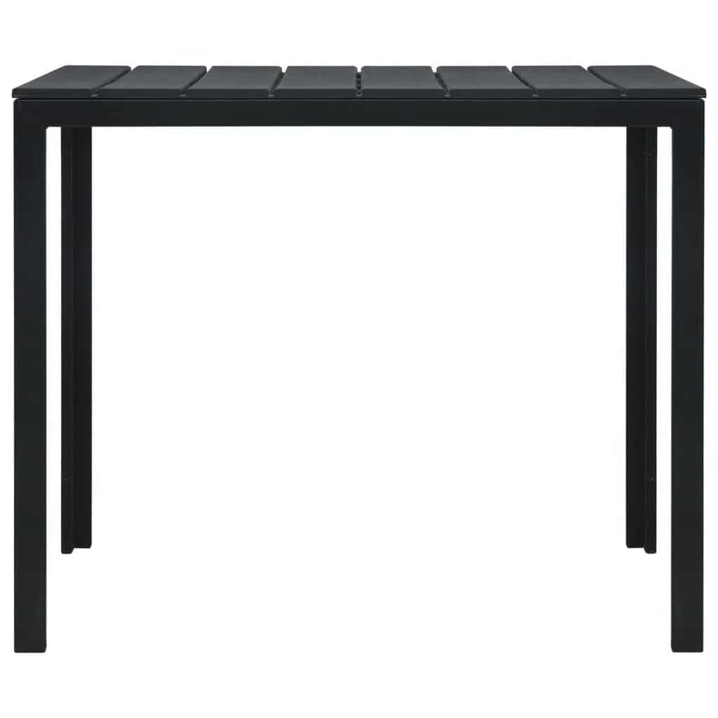 fekete fautánzatú HDPE dohányzóasztal 78 x 78 x 74 cm