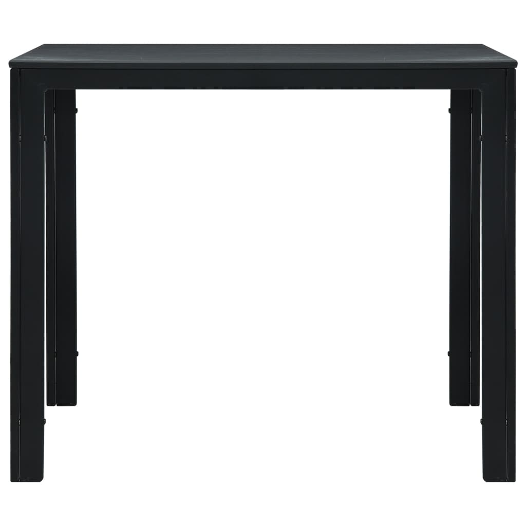 fekete fautánzatú HDPE dohányzóasztal 78 x 78 x 74 cm