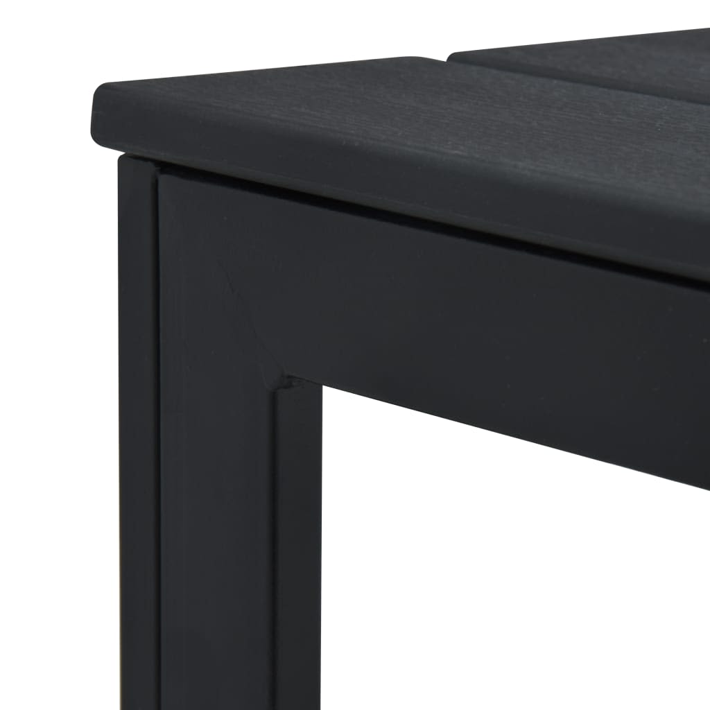 fekete fautánzatú HDPE dohányzóasztal 78 x 78 x 74 cm