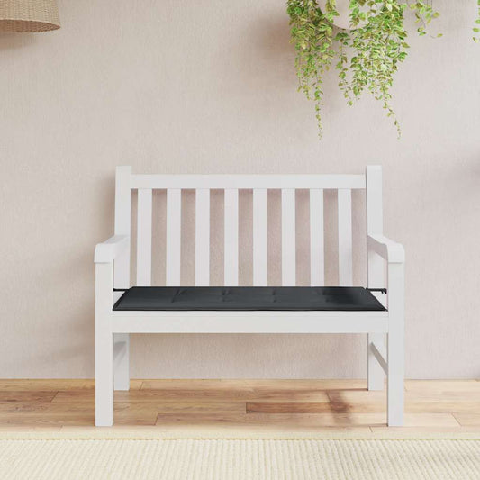 fekete oxford szövet kerti padpárna 120x50x3 cm