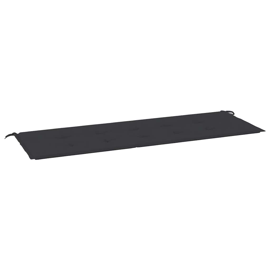fekete oxford szövet kerti padpárna 150x50x3 cm